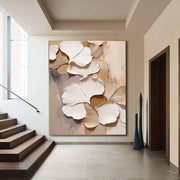 3D-Textured Art | Ginkgo Leaf Relief