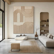 3D-Textured Art | Geometric Arch Relief