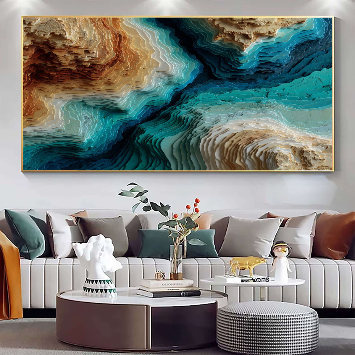 3D-Textured Art | Strata Canyon Relief