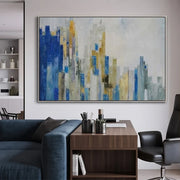 Abstract Art | Blue Abstract Cityscape Wall Art