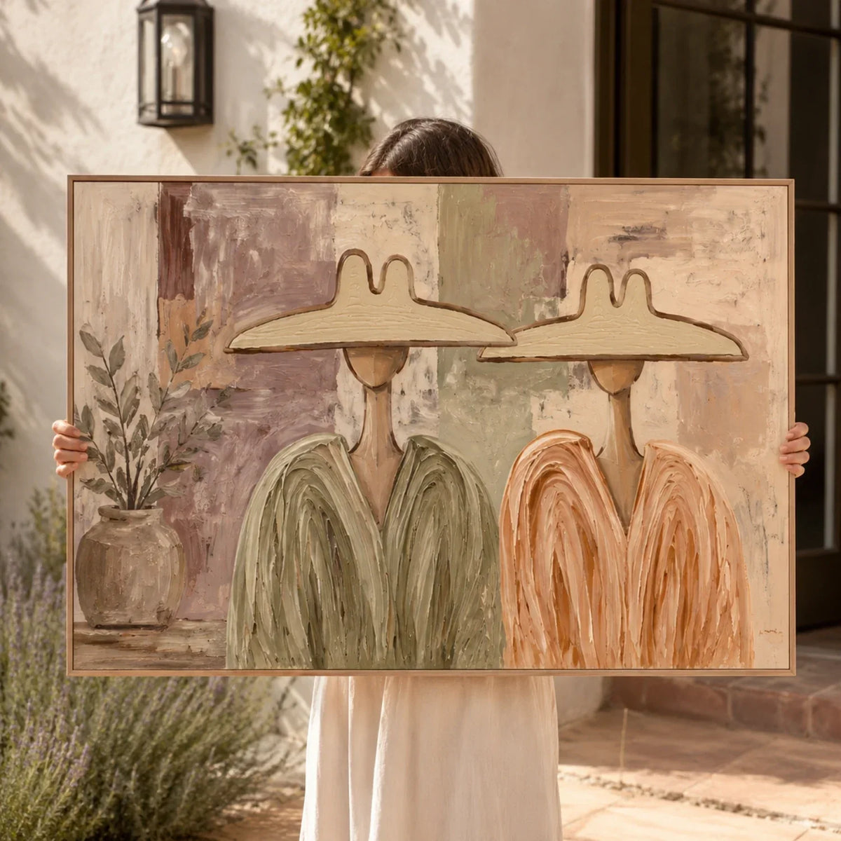 Vintage Americana Art | Neutral Hat Companions