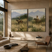 Vintage Americana Art | Side By Side Prairie Trek