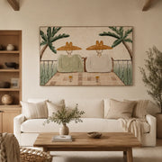 Vintage Americana Art | Ocean Balcony Toast
