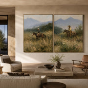 Vintage Americana Art | Side By Side Prairie Trek