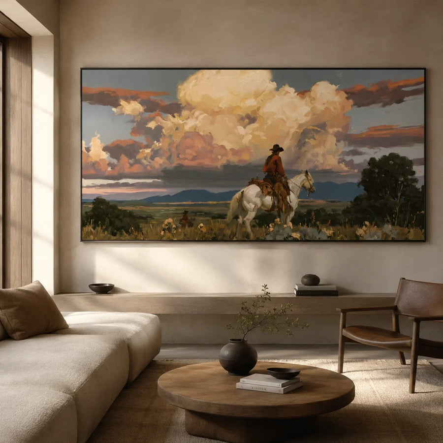 Vintage Americana Art | Cloudland Horseman