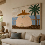 Vintage Americana Art | Seaside Wine Moment