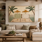 Vintage Americana Art | Ocean Balcony Toast