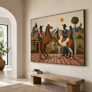Vintage Americana Art | Valley Cowboy Noon