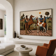 Vintage Americana Art | Valley Cowboy Noon