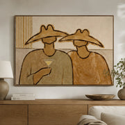 Vintage Americana Art | Hat Pair Toast