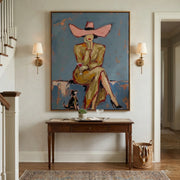 Vintage Americana Art | Western Lady’s Sip