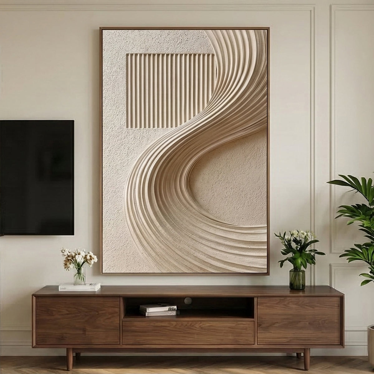 3D-Textured Art | Curved Sand Frame