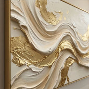 Contemporary Luxe Art | Gilded Silk Current