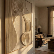3D-textured Art | Flowing Linen Rhythm