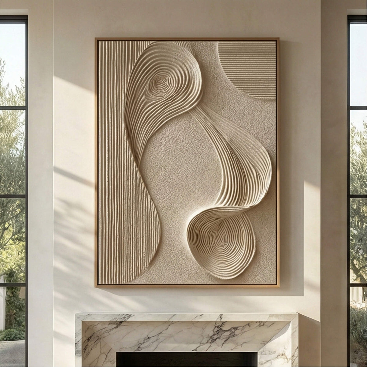 3D-textured Art | Flowing Linen Rhythm