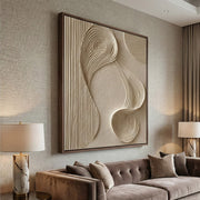3D-textured Art | Flowing Linen Rhythm