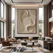 3D-textured Art | Flowing Linen Rhythm
