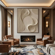 3D-textured Art | Flowing Linen Rhythm
