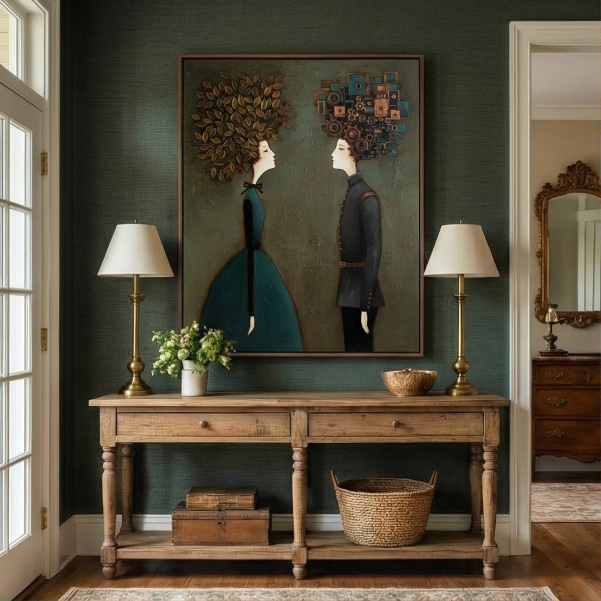 Surreal Art | Botanical Portrait Duo