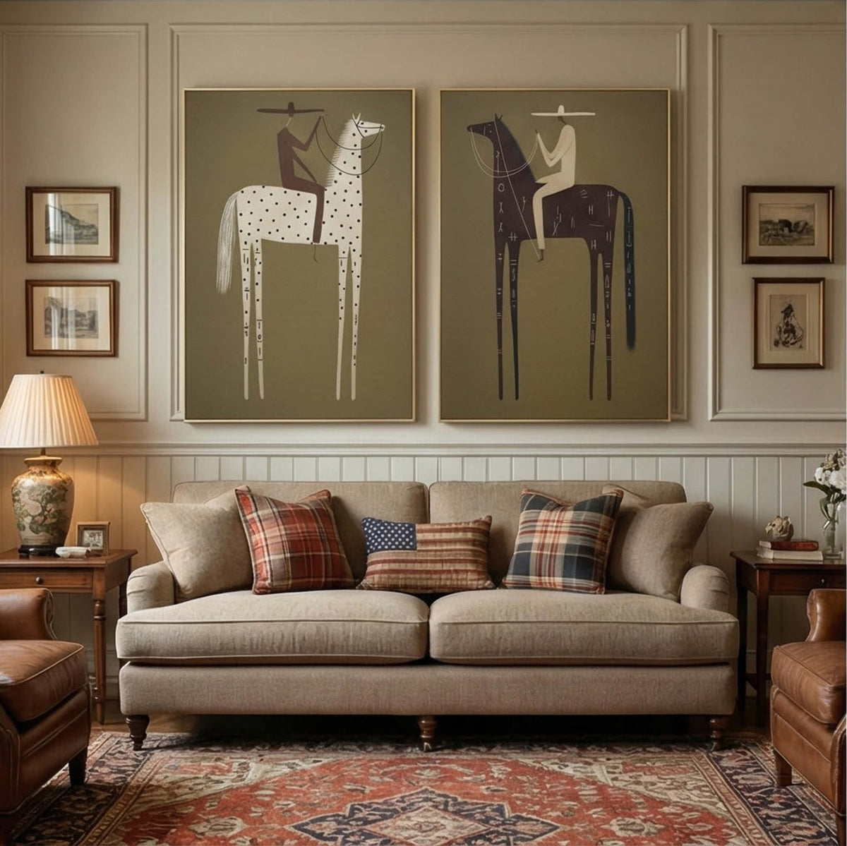 Vintage Americana Art | Silent Dialogue