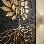 Contemporary Luxe Art | Golden Rooted Grace