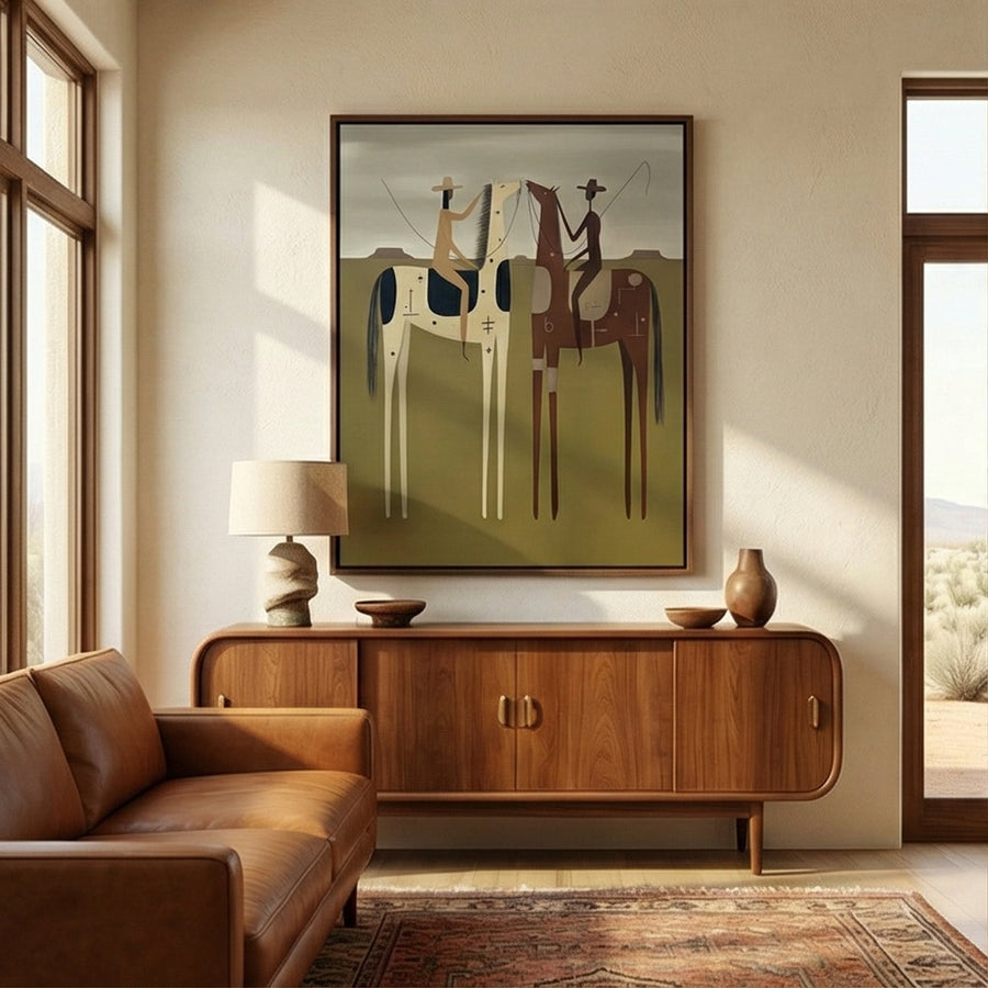 Vintage Americana Art | Prairie Encounter