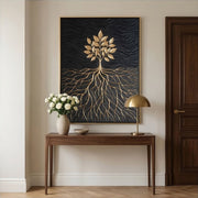 Contemporary Luxe Art | Golden Rooted Grace