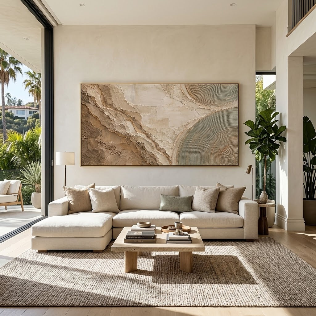 3D Texture Art｜Textured Earth Tone Wall Decor