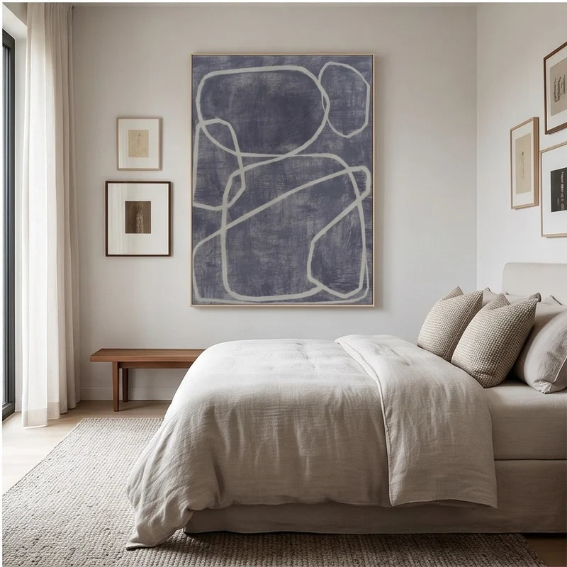 Abstract Art | Gray Geometric Abstract Wall Art