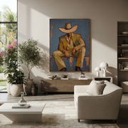 Vintage Americana Art | The Silence Beneath the Brim
