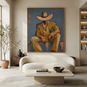 Vintage Americana Art | The Silence Beneath the Brim