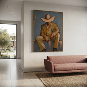 Vintage Americana Art | The Silence Beneath the Brim