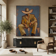 Vintage Americana Art | The Silence Beneath the Brim