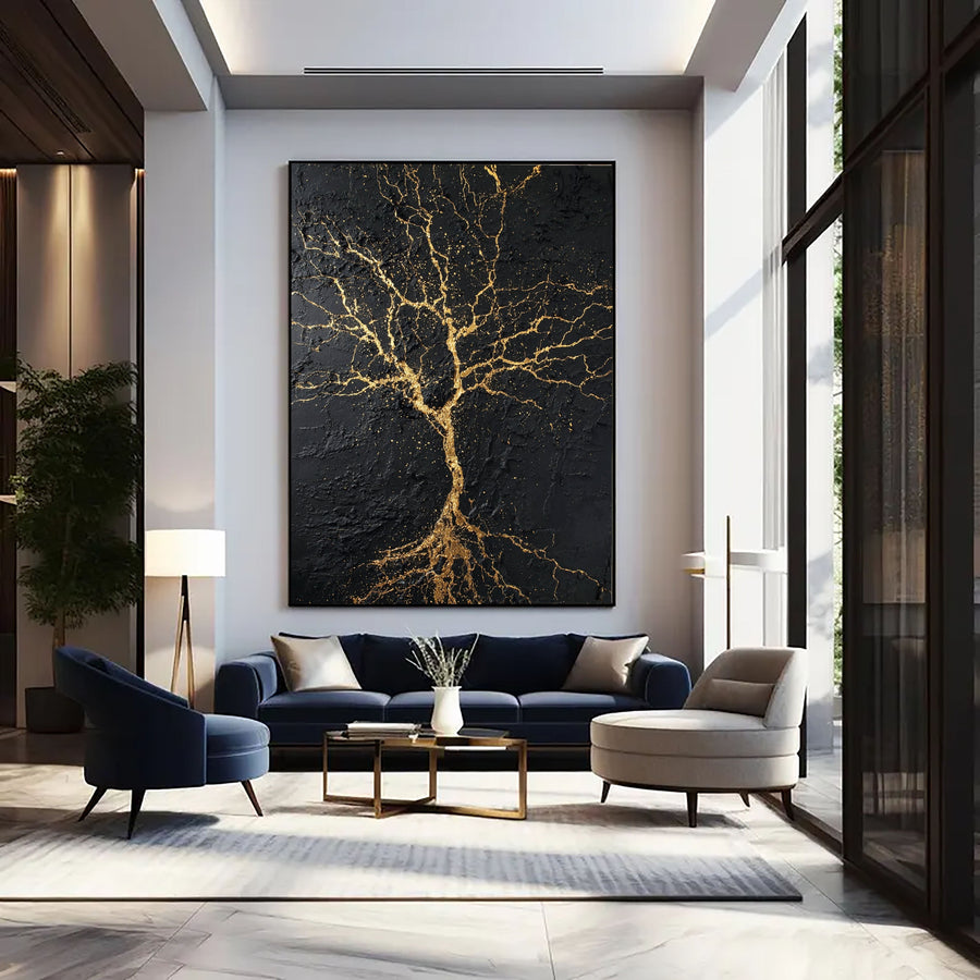Contemporary Luxe Art | Kintsugi Tree of Light