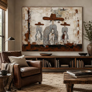 Vintage Americana Art | Plainsfolk at Dusk-1