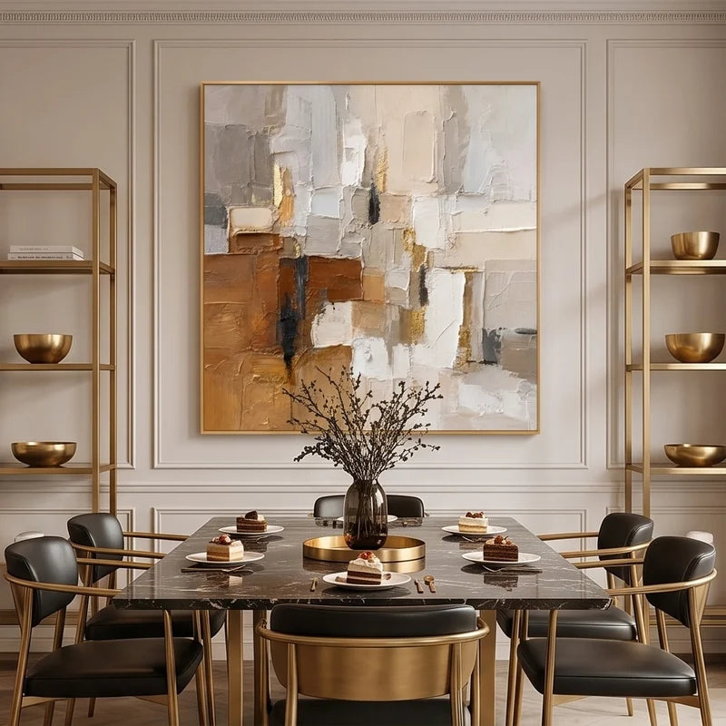 Abstract Art | Neutral Geometric Abstract Wall Art