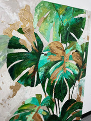 Contemporary Luxe Art | Gilded Monstera
