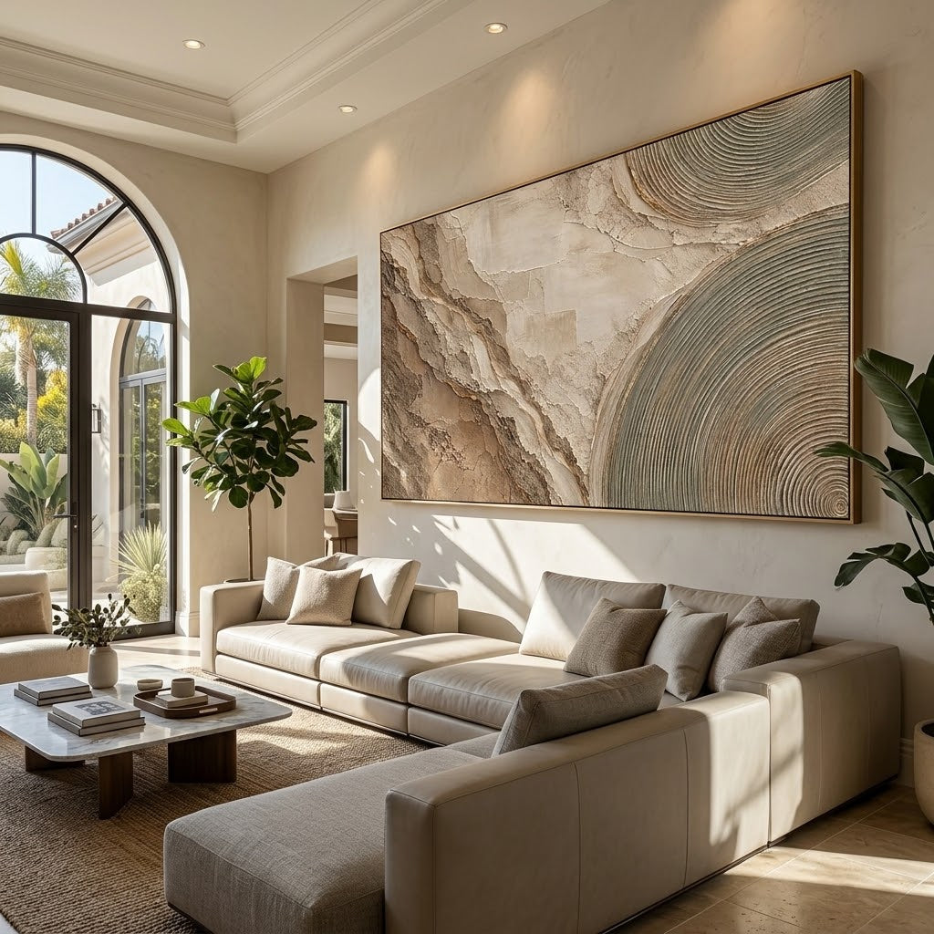 3D Texture Art｜Textured Earth Tone Wall Decor