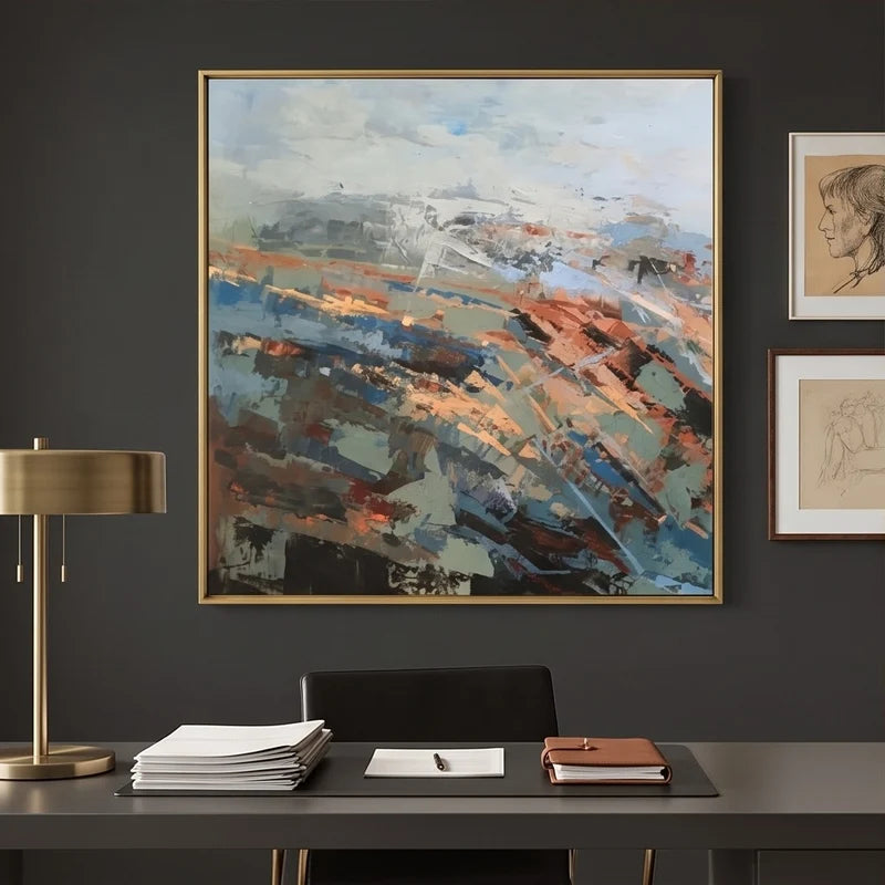 Abstract Art | Colorful Abstract Landscape Wall Art