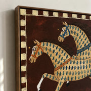 Vintage Americana Art | Two Painted Horses