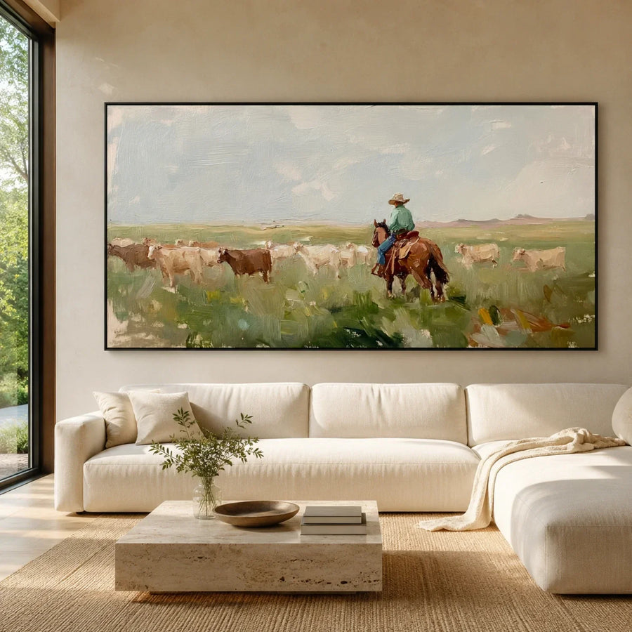 Vintage Americana Art | Grassland Herding