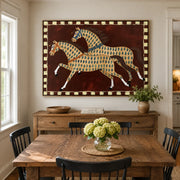 Vintage Americana Art | Two Painted Horses