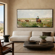 Vintage Americana Art | Grassland Herding