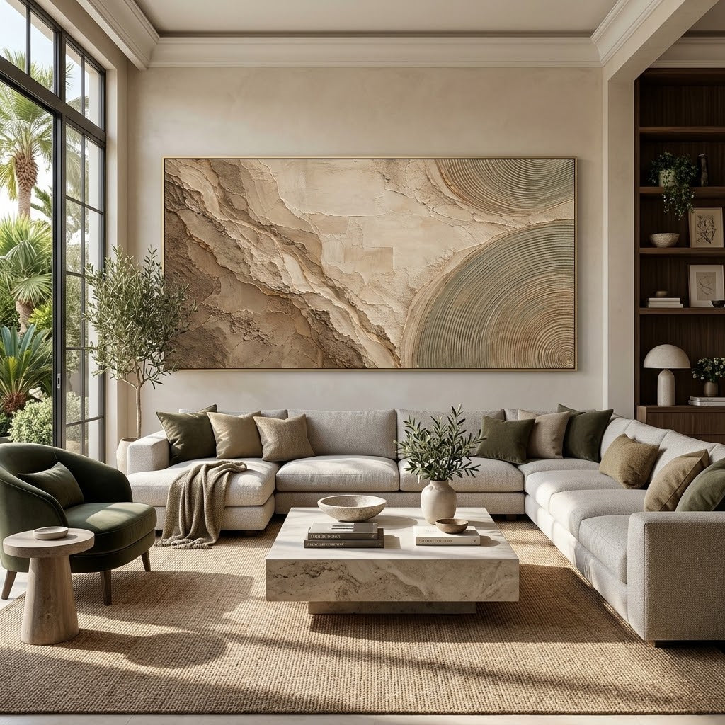 3D Texture Art｜Textured Earth Tone Wall Decor