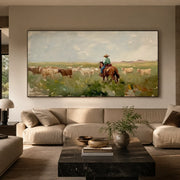 Vintage Americana Art | Grassland Herding