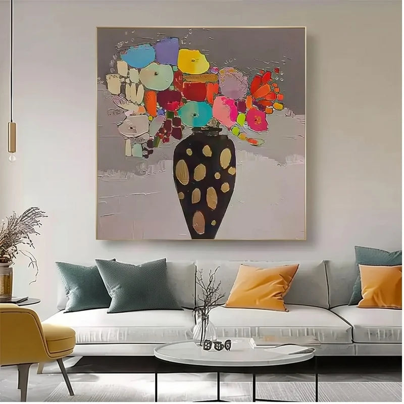 Abstract Art | Colorful Floral Abstract Wall Art