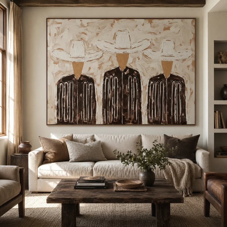 Vintage Americana Art | Trinity in Linen