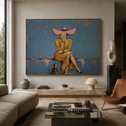 Vintage Americana Art | Western Lady’s Sip-1