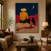 POP Art | Lunar Vigil Over the Painted West