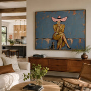Vintage Americana Art | Western Lady’s Sip-1
